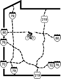 Map showing the trail location within the surrounding region providing context for the trail environment